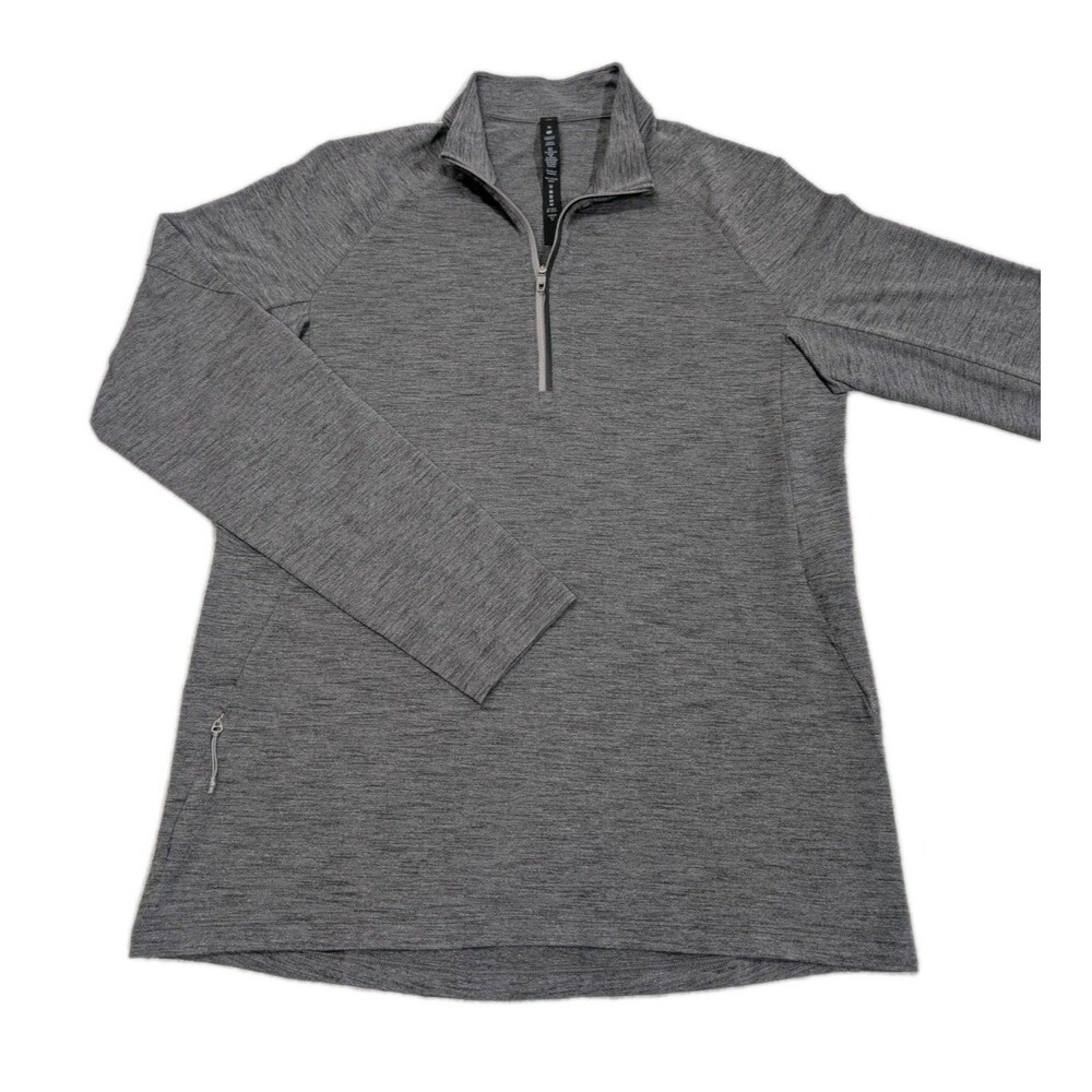 Lululemon Surge Warm 1/2 Zip Men's M Heathered Gray Running Pullover